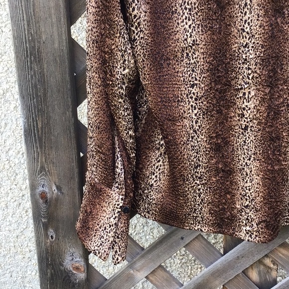 Conrad C animal print button down blouse - Picture 6 of 11
